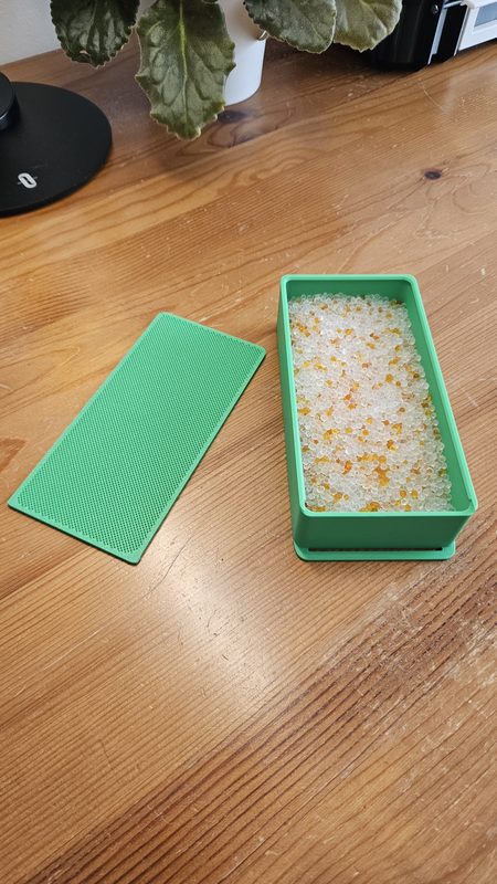3D vytištěná krabička na silica gel